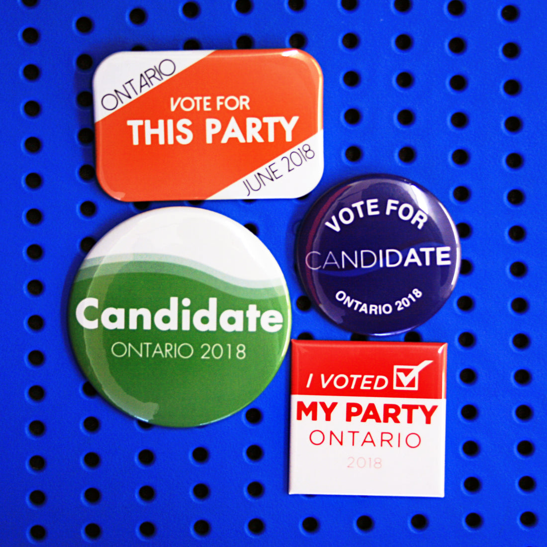 Political Parties Canada Ontario Election 2018 Campaign Buttons