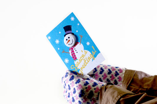 Button Holiday Greeting Cards 