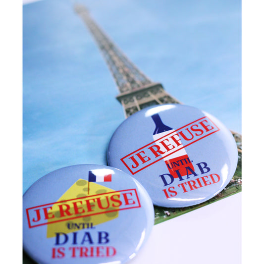 2-1/4" campaign button badge to support Hassan Diab