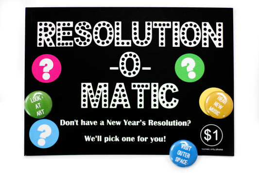 New Year's Resolution Button Vending Machine from People Power Press