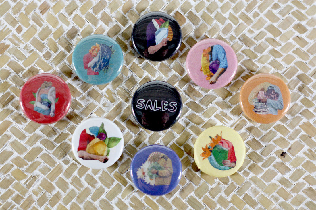 Spotlight on SALES: 1" Buttons with Colourful Custom Collages