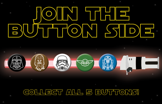 Classic Star Wars Characters On Small Pin Badges For Gum Ball Machines