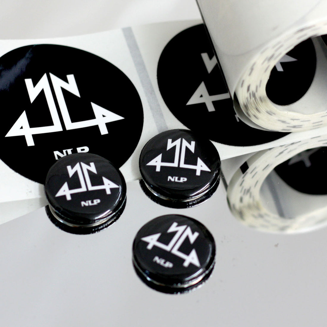 Buttons for Bands and Stickers Too! Button and Label Combos from People Power Press