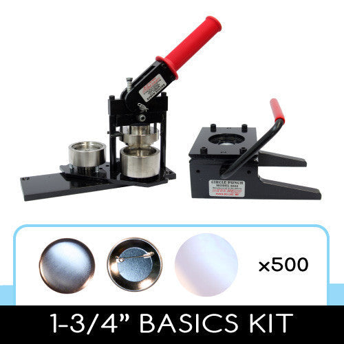 Lewis Button Machine The Button BASICS KIT - 1-3/4” Round Buttons – People Power Press for ...