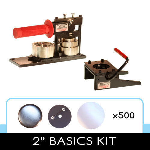 2 Button Machine The Button BASICS KIT - 2” Round Buttons – People Power Press for ...