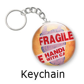 Fragile heart key chains by Mike Gagnon on People Power Press