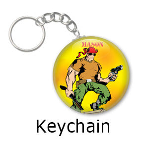 Mason Comic key chains by Mike Gagnon on People Power Press
