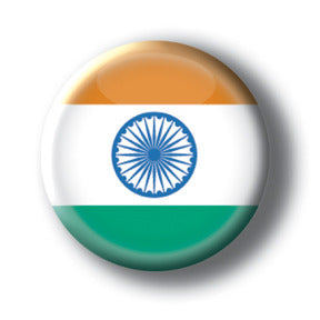India - Flags of The World Button/Magnet