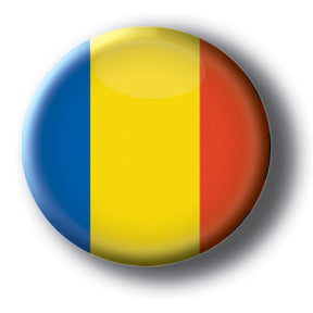 Romania - Flags of The World Button/Magnet