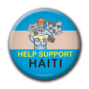 Help Support Haiti - Fundraising Buttons