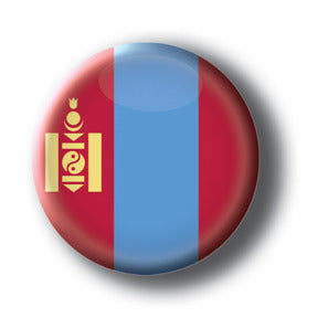 Mongolia - Flags of The World Button/Magnet