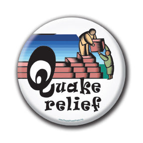 Quake Relief - Fundraising Buttons