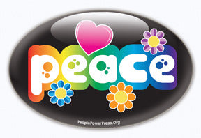peace 60's style button design, beatnik design, sixties look