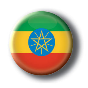 Ethiopia - Flags of The World Button/Magnet