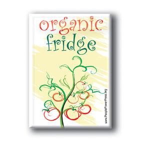 Organic Fridge Button/Magnet - Tomatoes