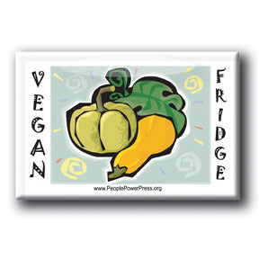 Vegan Fridge Magnet/Button - Gourds