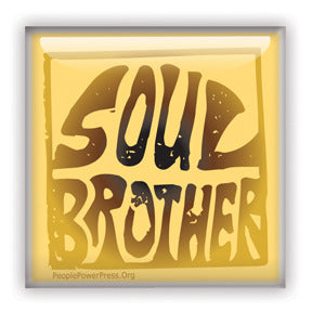 Soul Brother Button/Magnet - Yellow Square