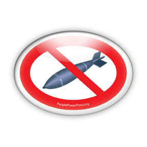 No Bombs - Peace Button/Magnet - Oval