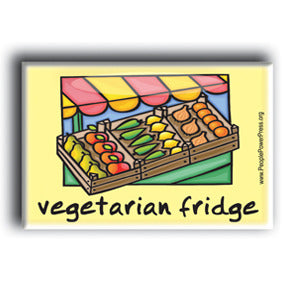 Vegetarian Fridge Button/Magnet - Markets