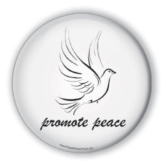 Promote Peace - Christmas Dove/White