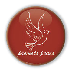 Promote Peace - Christmas Dove/Red