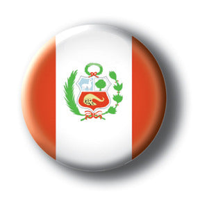 Peru - Flags of The World Button/Magnet