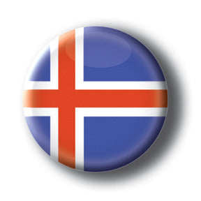 Iceland - Flags of The World Button/Magnet