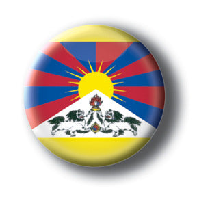 Tibet - Flags of The World Button/Magnet