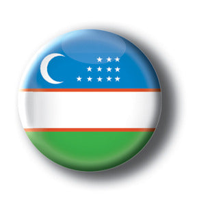 Uzbekistan - Flags of The World Button/Magnet