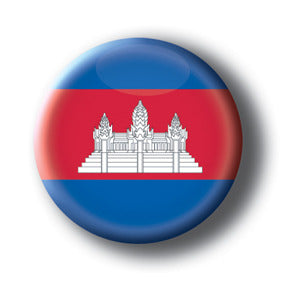 Cambodia - Flags of The World Button/Magnet