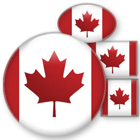 Canadian Flag custom button design