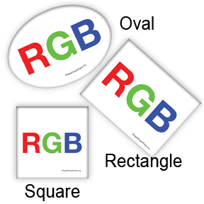 RGB Square, Oval, Rectangle, Design