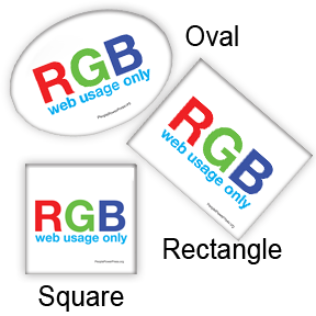 RGB Web Square, Oval, Rectangle Button Design