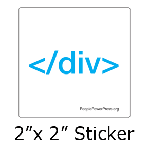Div Close Sticker Design