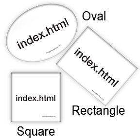 index.html oval, square, rectangle button design