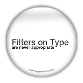 Filtered Type is Inappropriate  - Graphic Design Pinback Buttons
