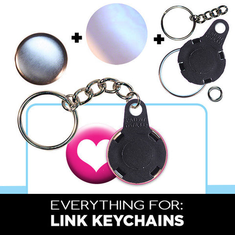 1 inch supplies for chain link keychains