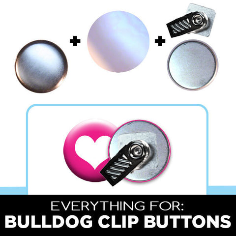 1-1/4" bulldog clip button parts
