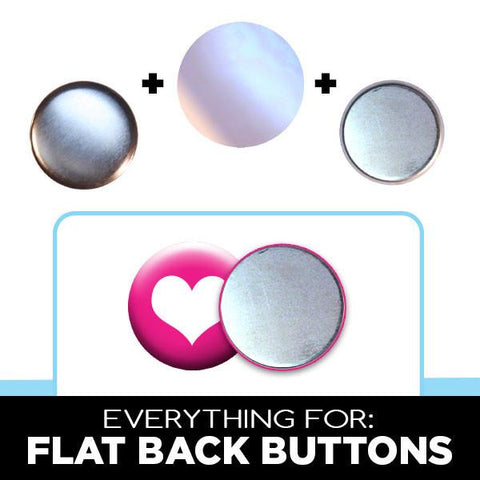 Flat back button parts for crafters