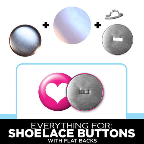 1.25" Everything to make Sneaker Buttons with Shoelace Clips from People Power Press