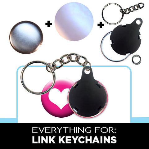 Keychain parts for button makers