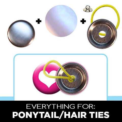 1-1/4" button hair and ponytail ties 