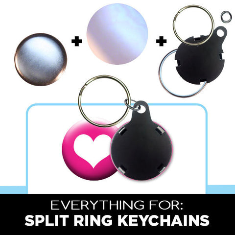 1-1/4" split ring keychain parts