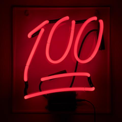 Neon 100 sign desk lamp