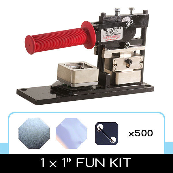 1 x 1 inch square button fun kit