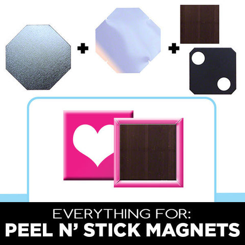 1 x 1 inch peel n stick magnets
