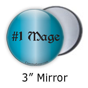 #1 Mage - Blue Mirror. Part of the Comma Error Geek Boutique collection on People Power Press.