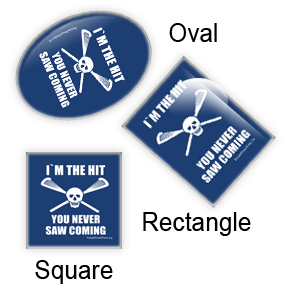 Lacrosse Square, Oval and Rectangular Custom Button Designs