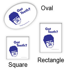 Hockey Square, Oval and Rectangular Button Designs