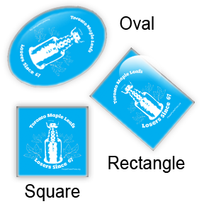 Hockey Square, Oval, Rectangle button design
